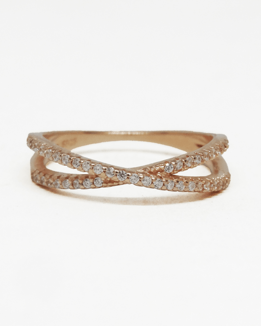Criss Cross Rose Gold Ring – SILVIQUE