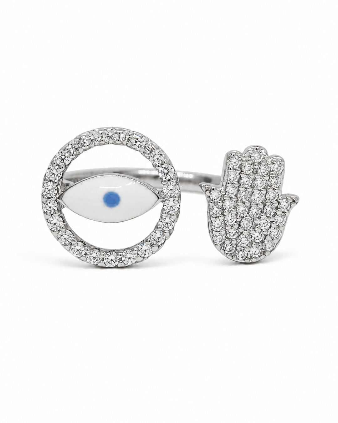 Evil Eye Studded Ring