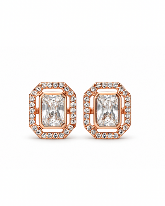 Illusion Rose Gold Stud