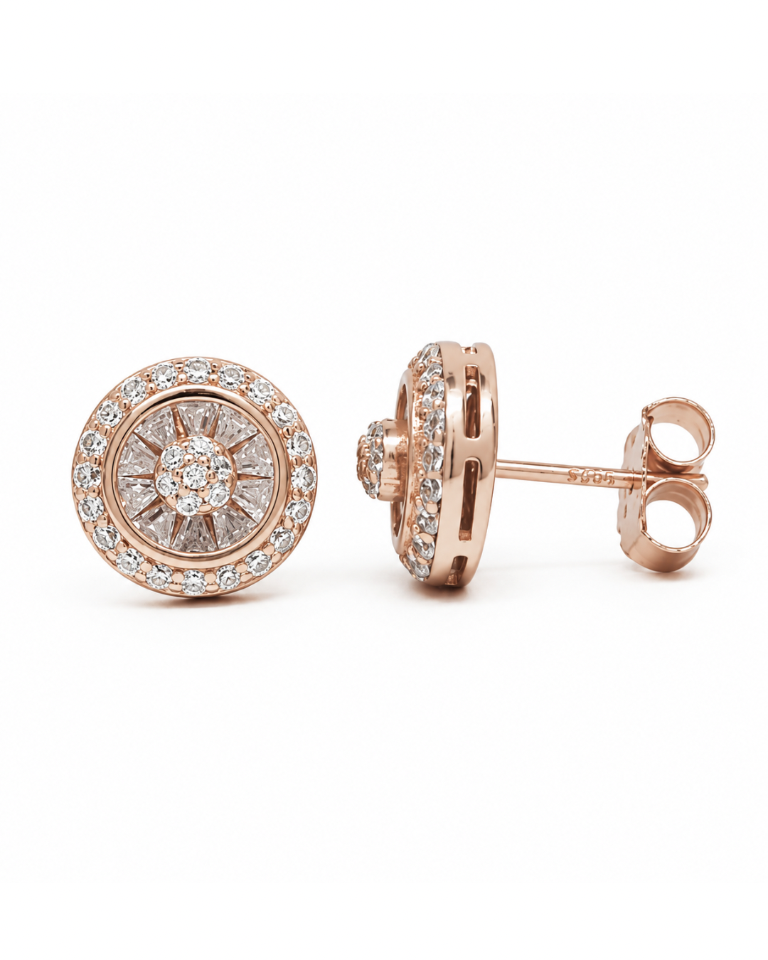Dazzling Rose Gold Studs