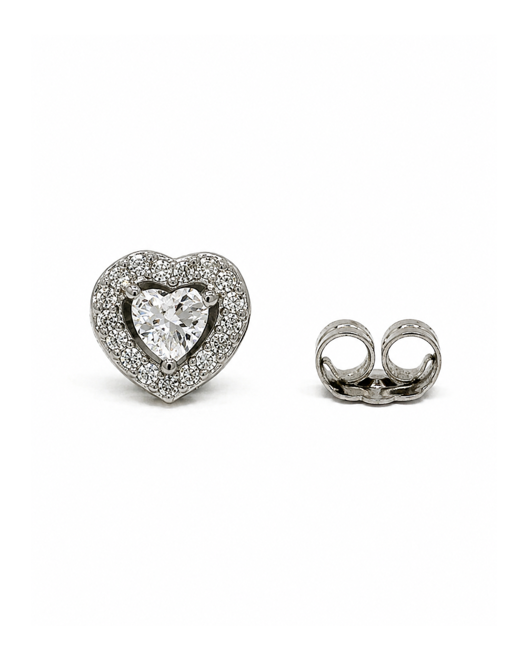 Halo Heart Studs