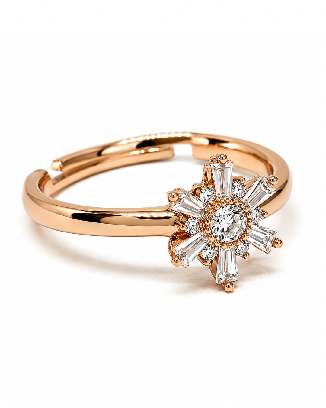 Baguette Rose Gold Ring
