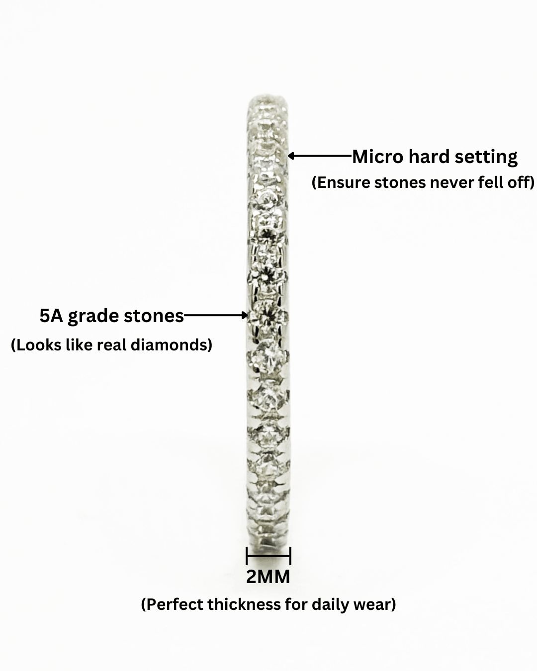 Sleek Eternity Silver Band