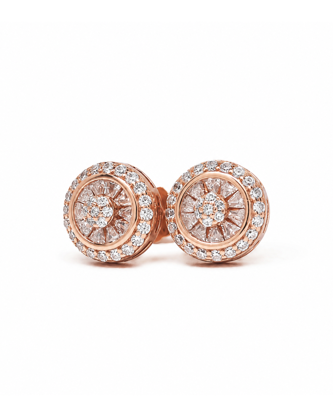 Dazzling Rose Gold Studs