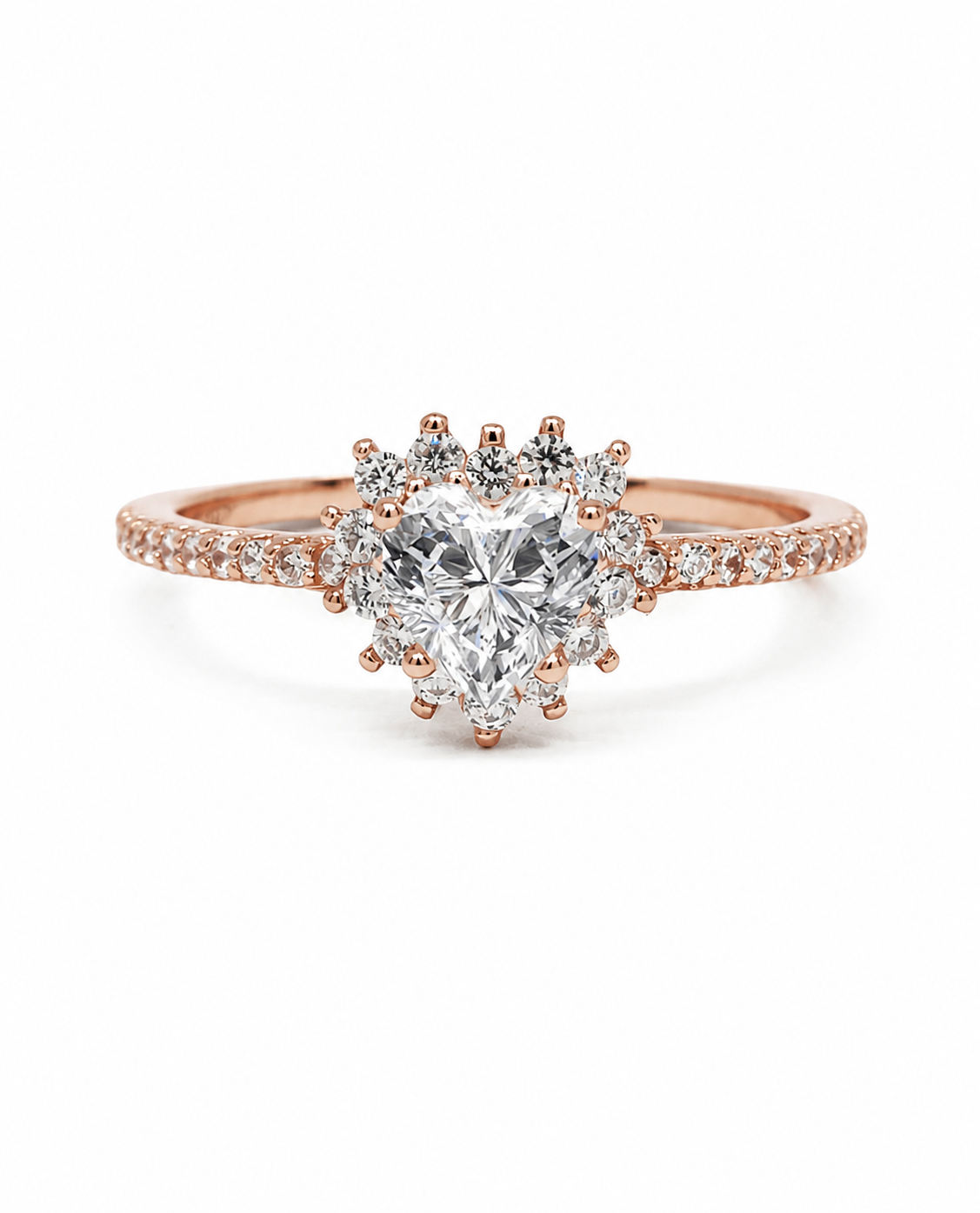 Love Heart Rose Gold Ring