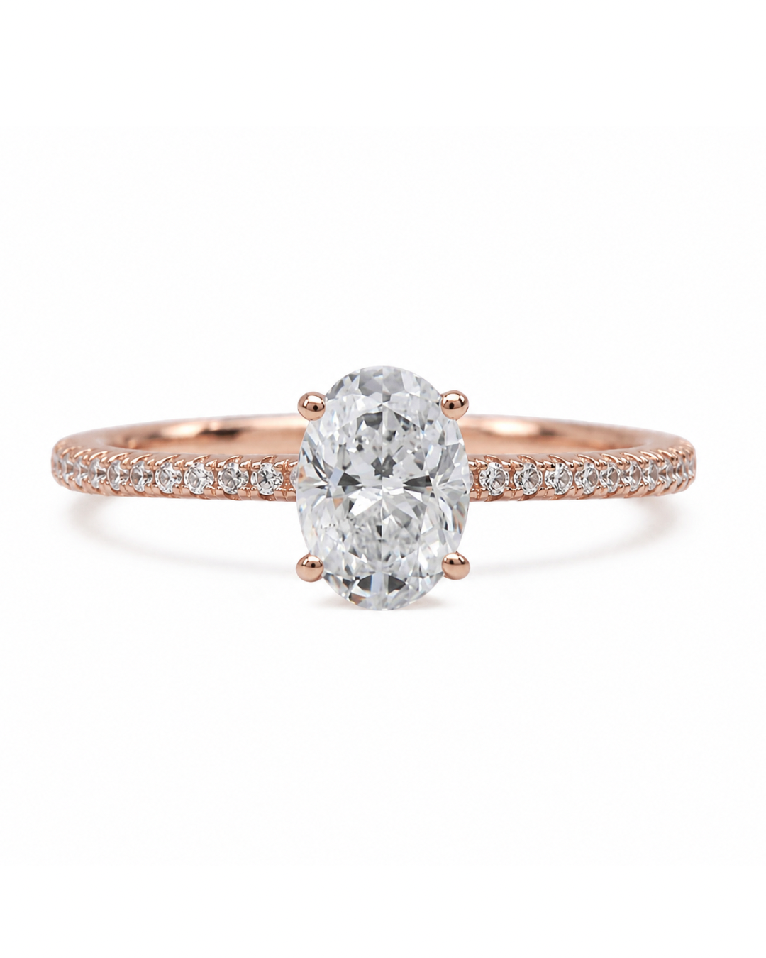 Oval Cut Rose Gold Ring