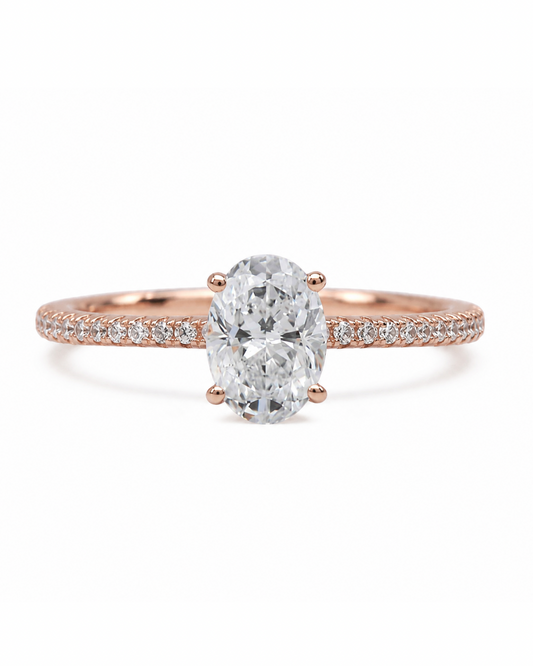 Oval Cut Rose Gold Ring