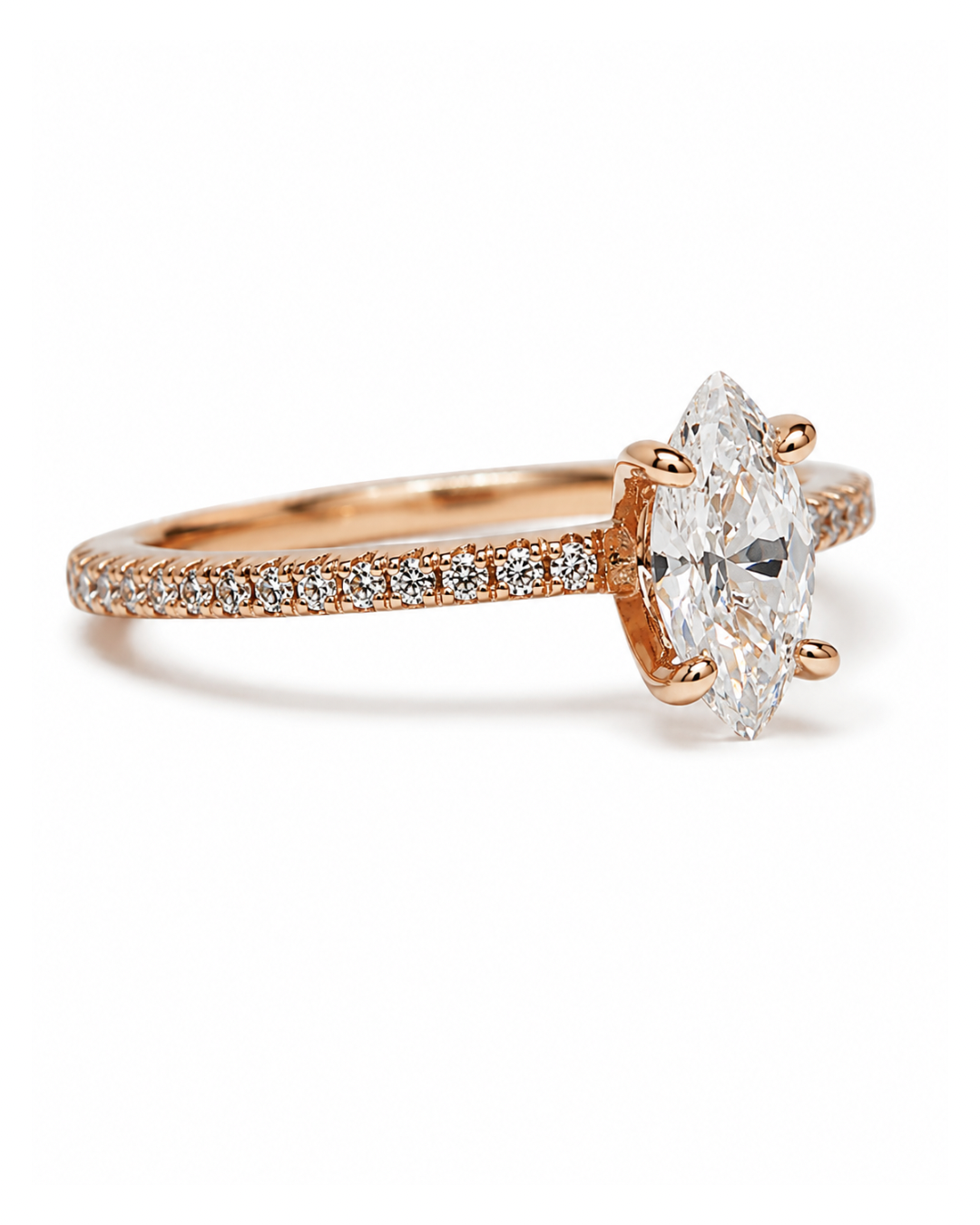 Dainty Marquise Rose Gold Ring