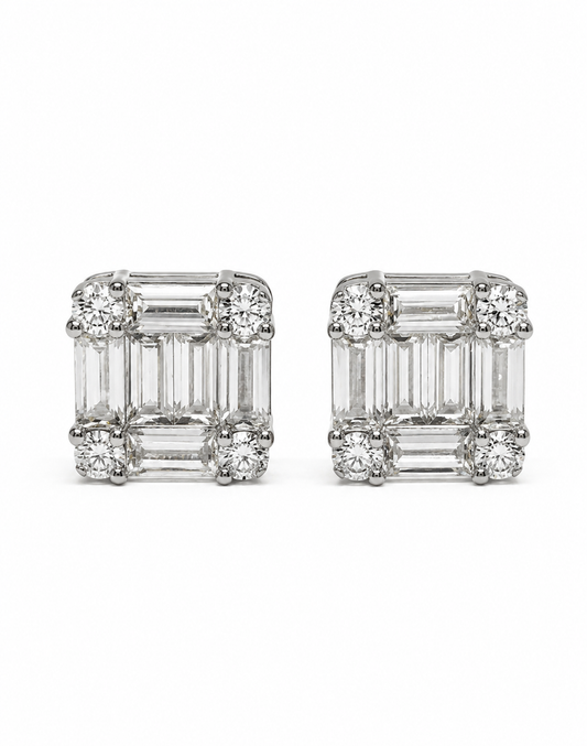 Emerald Cluster Studs