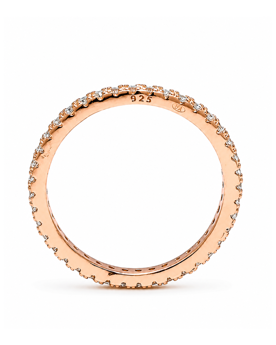 Sleek Eternity Rose Gold Band