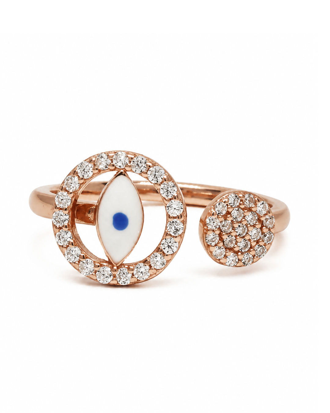 Ivory Evil Eye Rose Gold Ring
