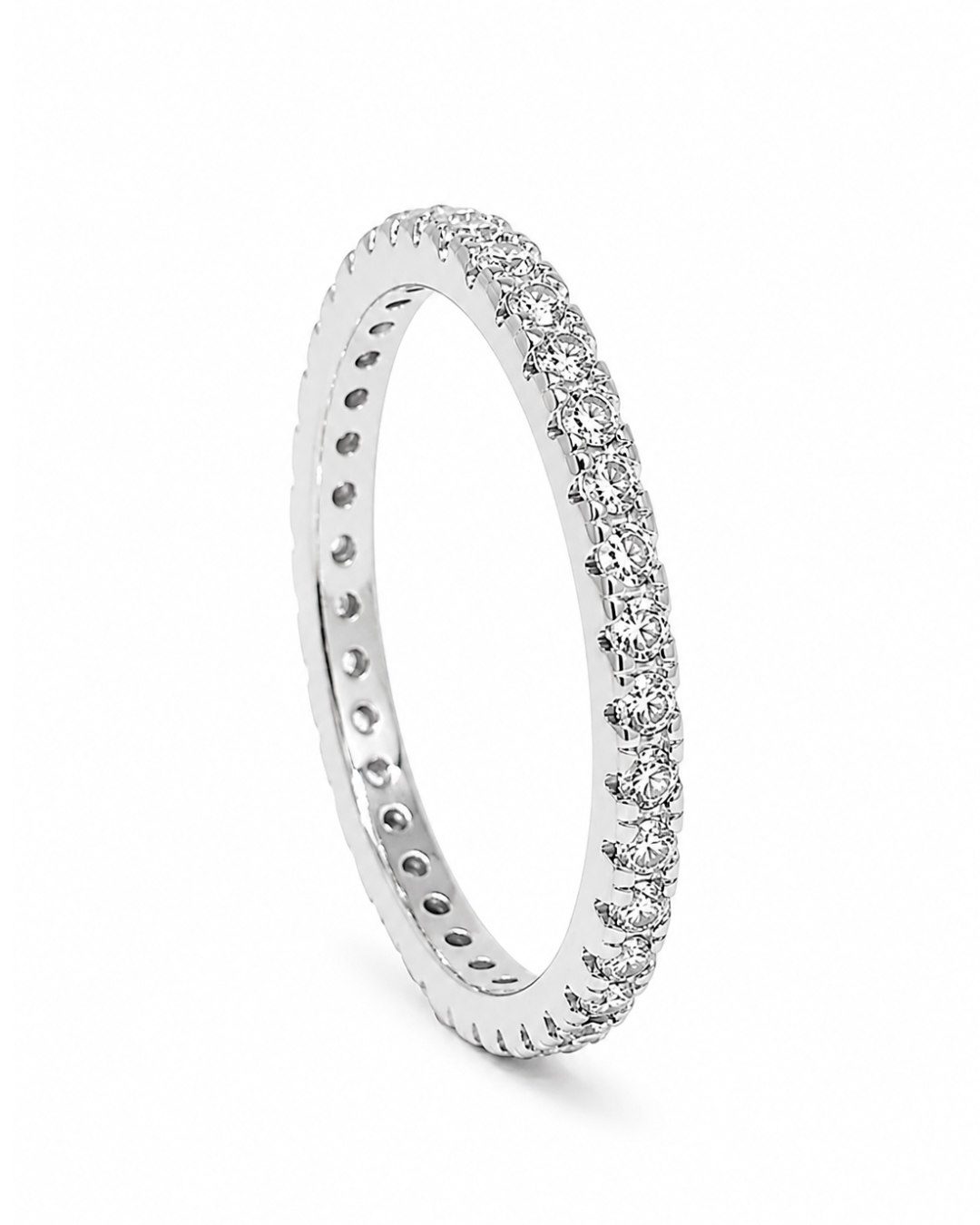 Sleek Eternity Silver Band
