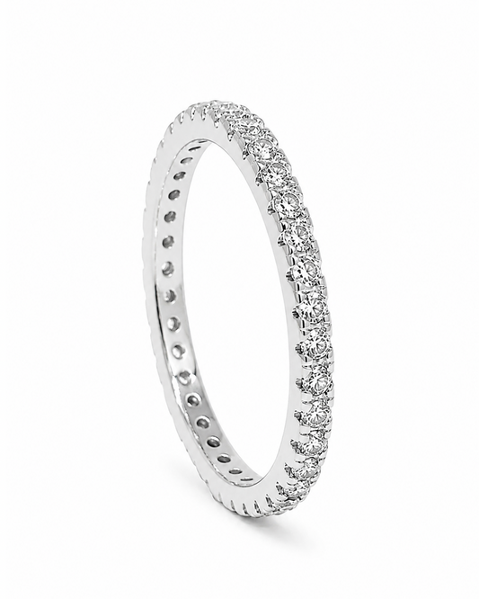 Sleek Eternity Silver Band