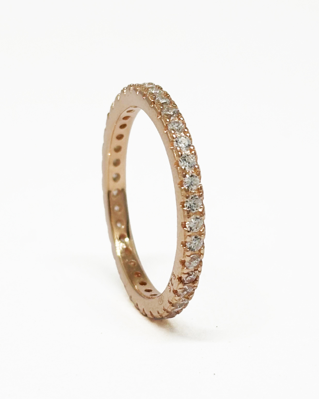 Sleek Eternity Rose Gold Band