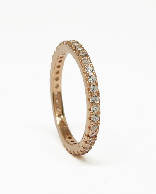 Sleek Eternity Rose Gold Band