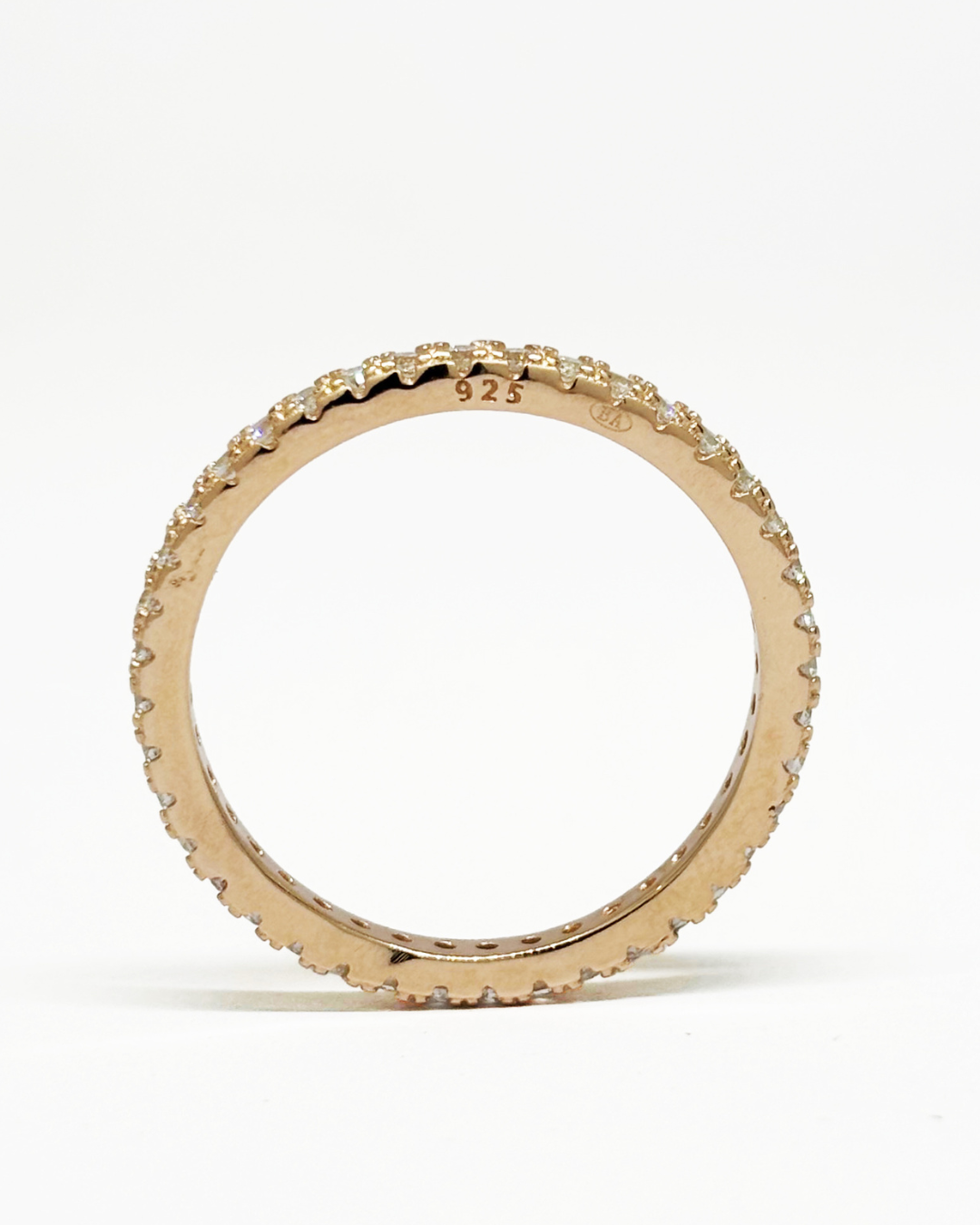 Sleek Eternity Rose Gold Band