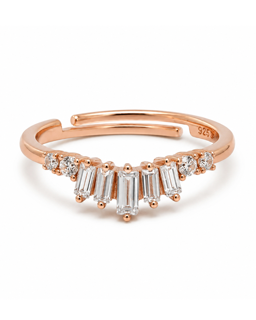Dainty Baguette Rose Gold Ring