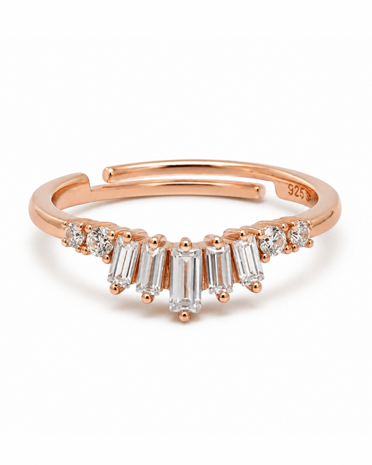 Dainty Baguette Rose Gold Ring