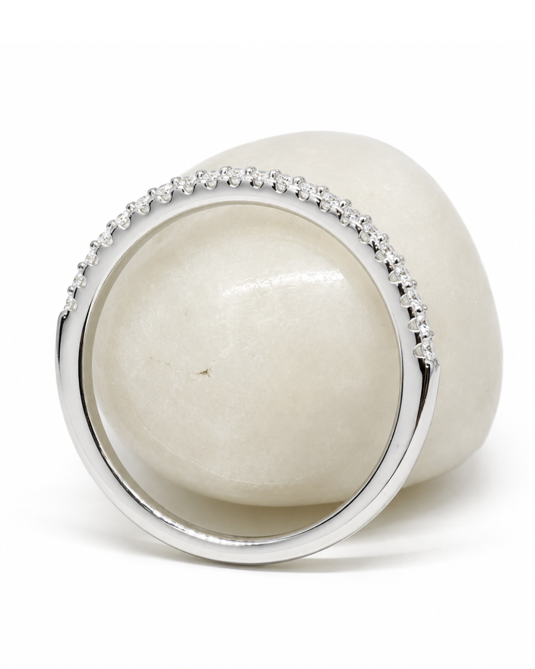 Dainty Half Silver Ring