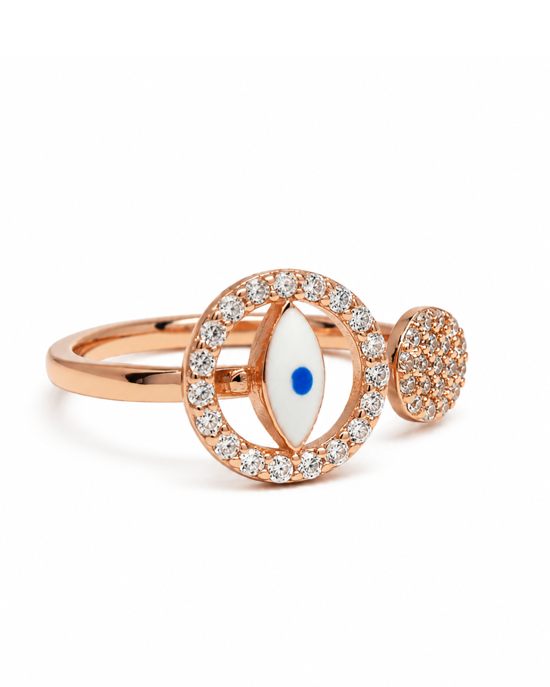 Ivory Evil Eye Rose Gold Ring