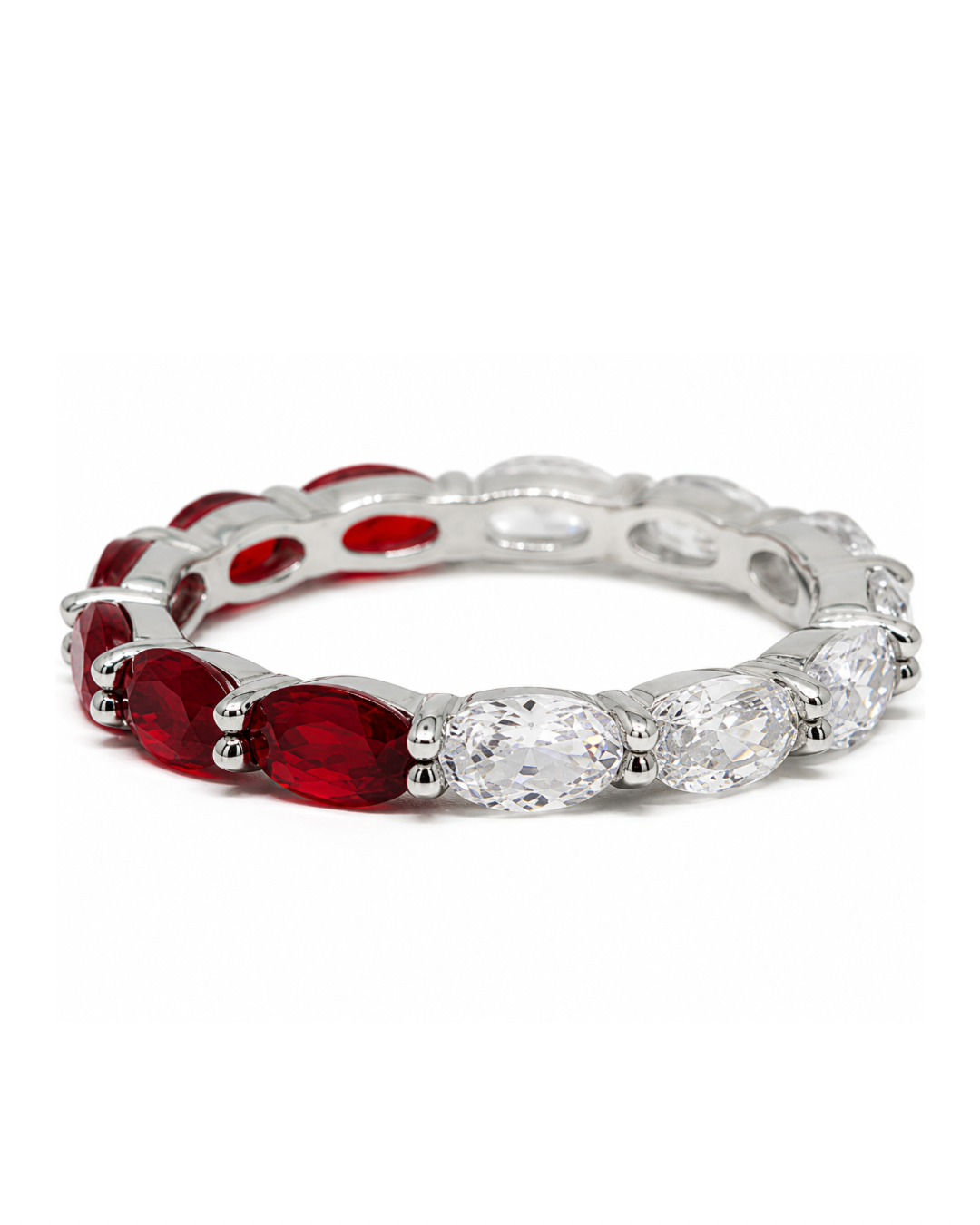 Dual Pear Ruby Band
