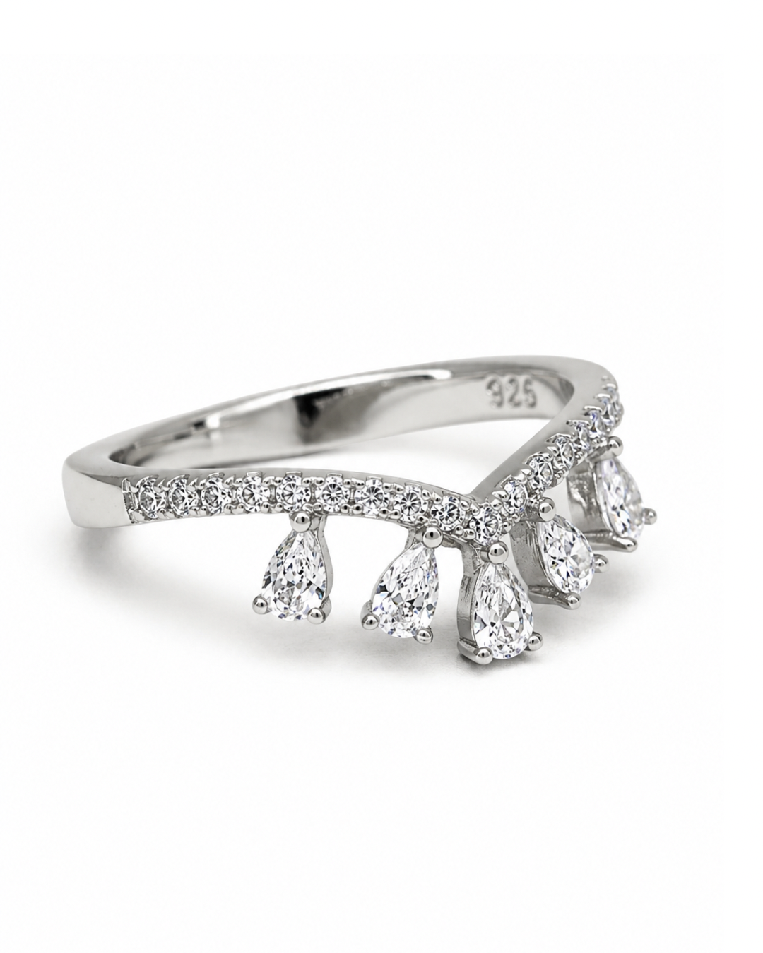 Rio Pear Crystal Ring