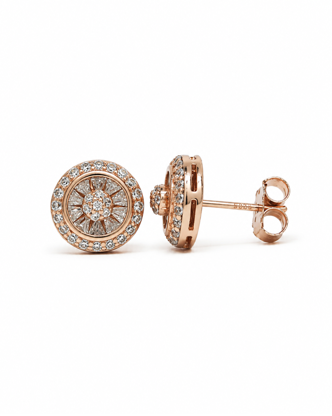 Dazzling Rose Gold Studs