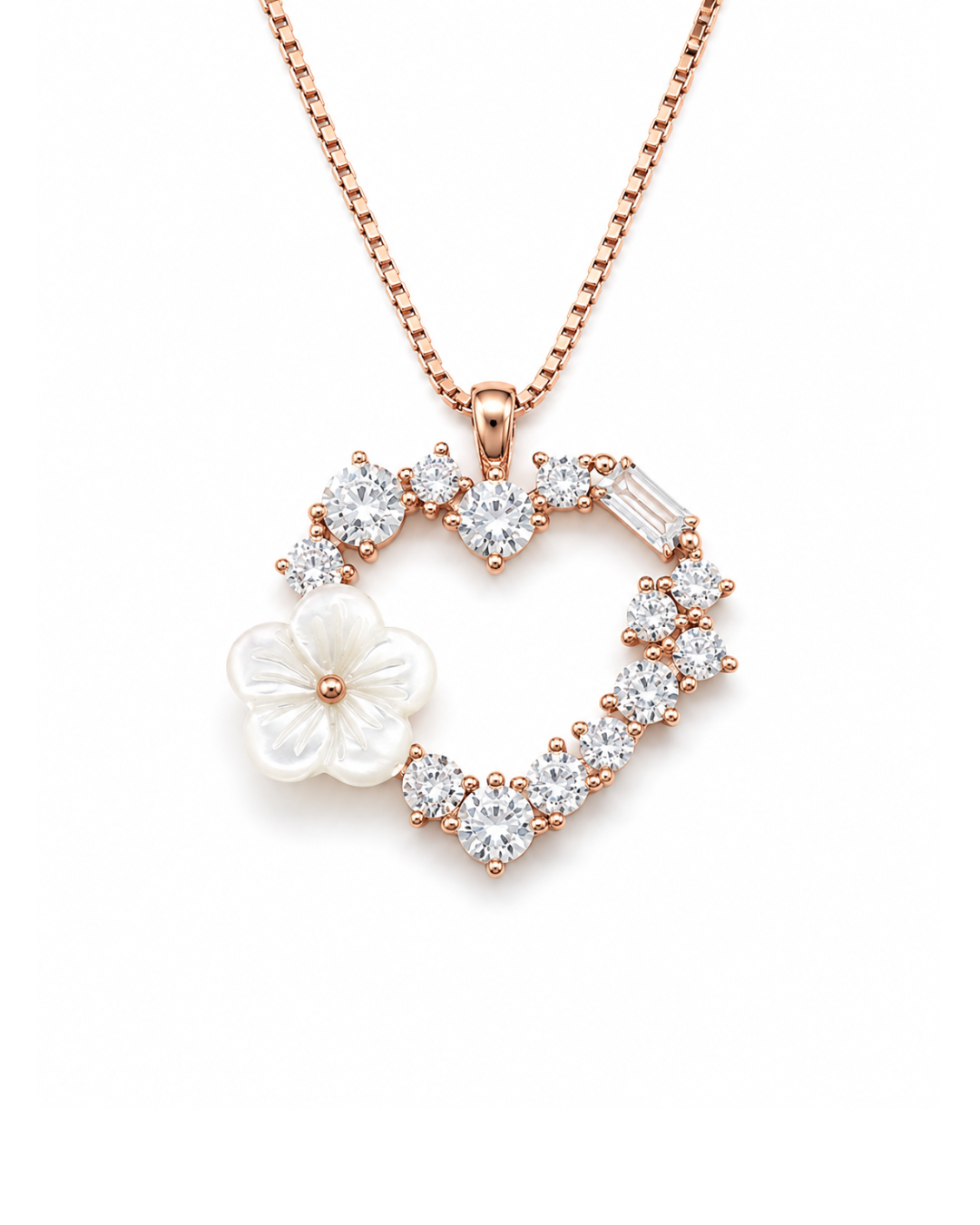 Love Bloom Rose Gold Necklace