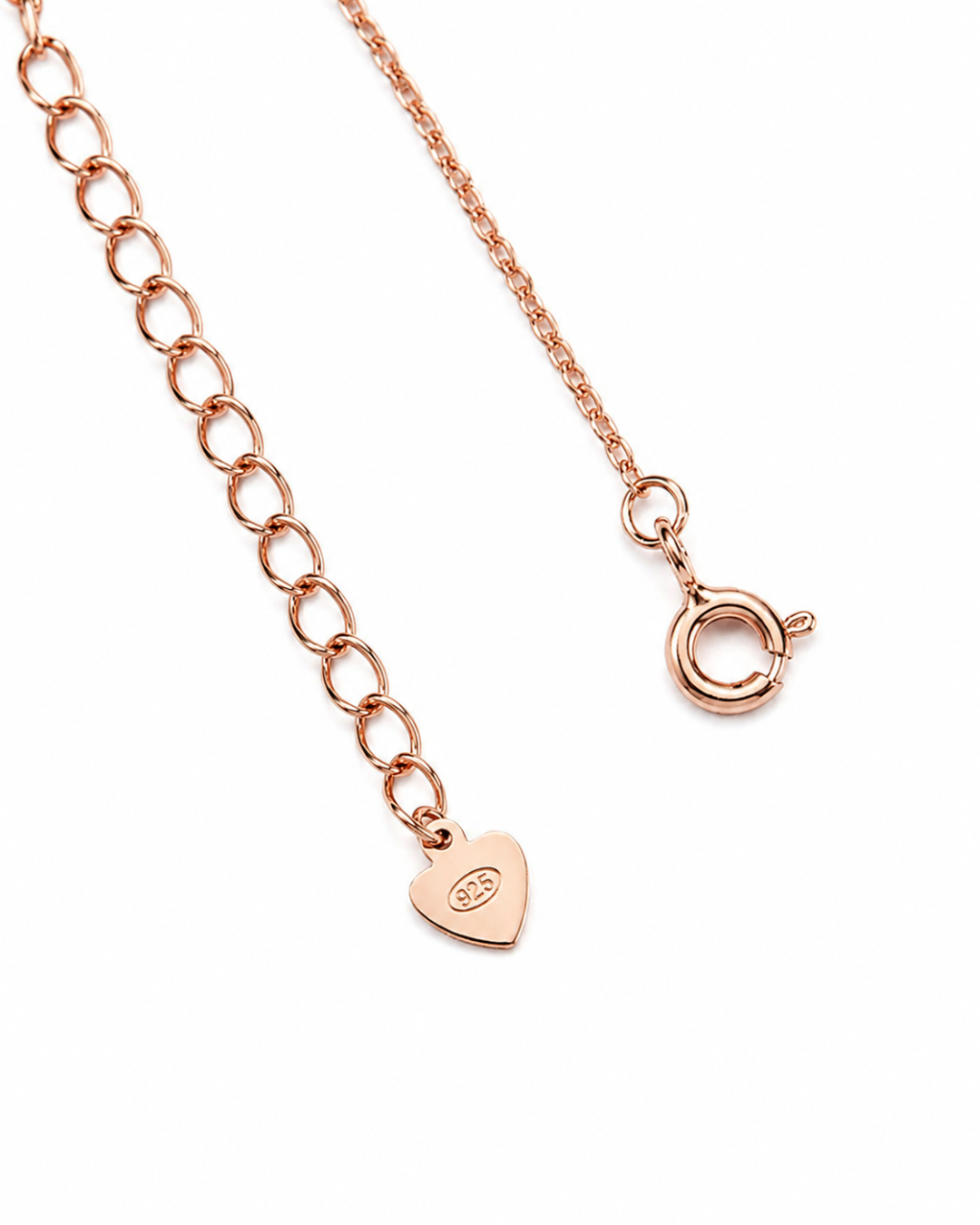 Halo Heart Rose Gold Necklace