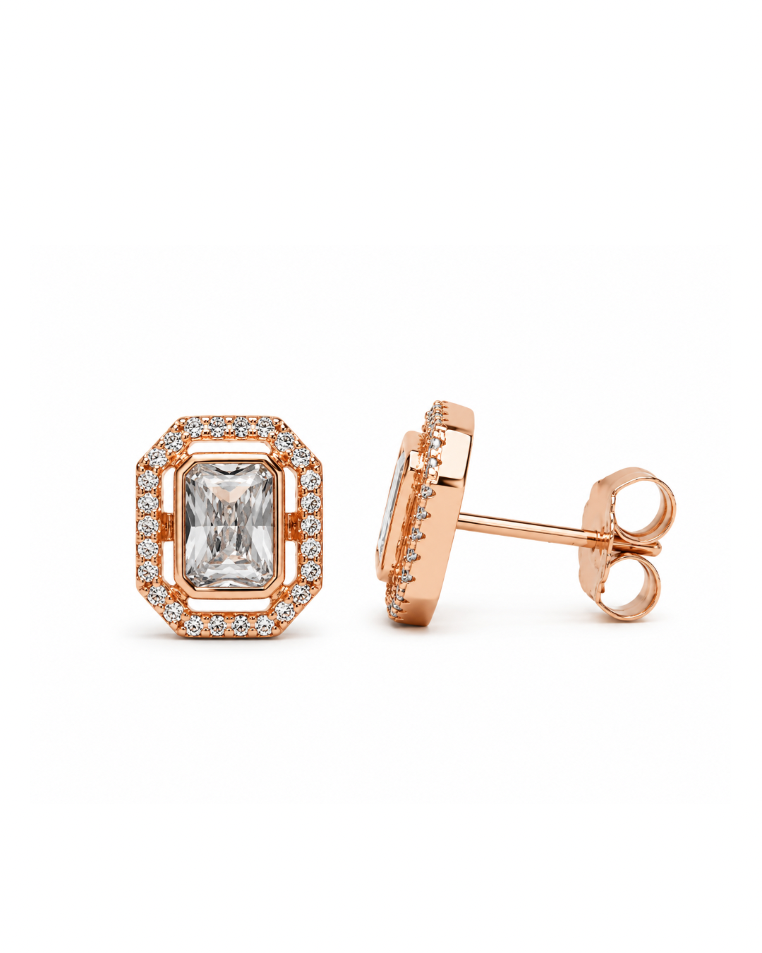 Illusion Rose Gold Stud