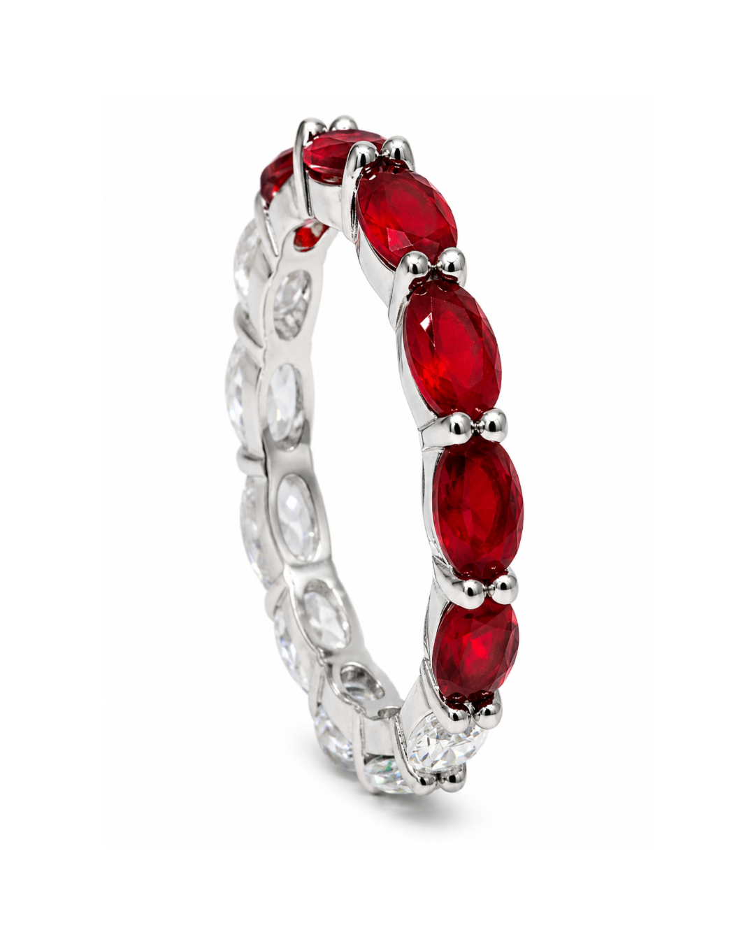 Dual Pear Ruby Band