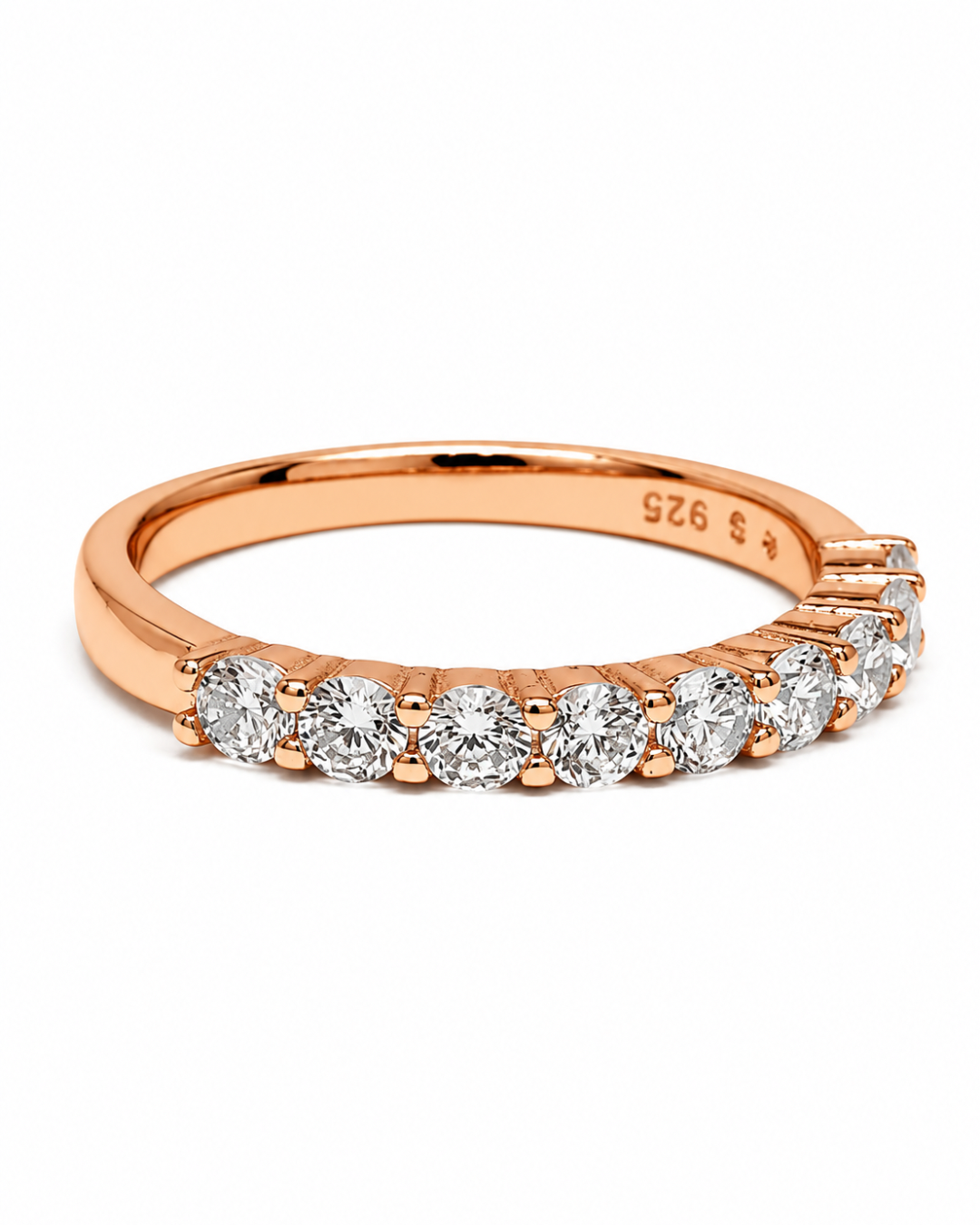 Classy Round Eternity Rose Gold Ring