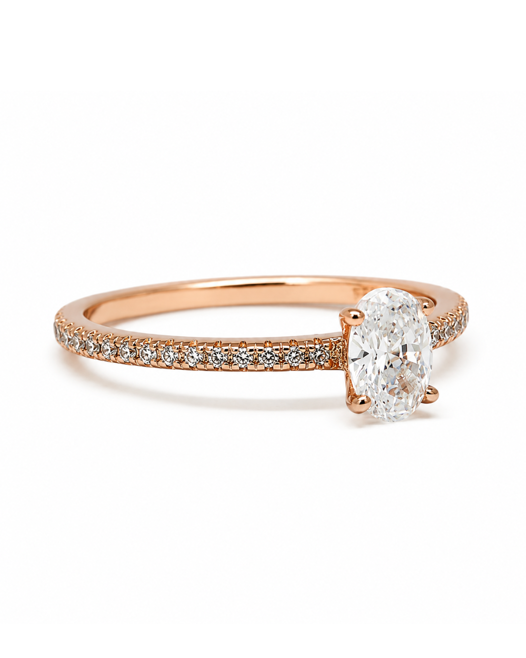 Dainty Oval Rose Gold Ring