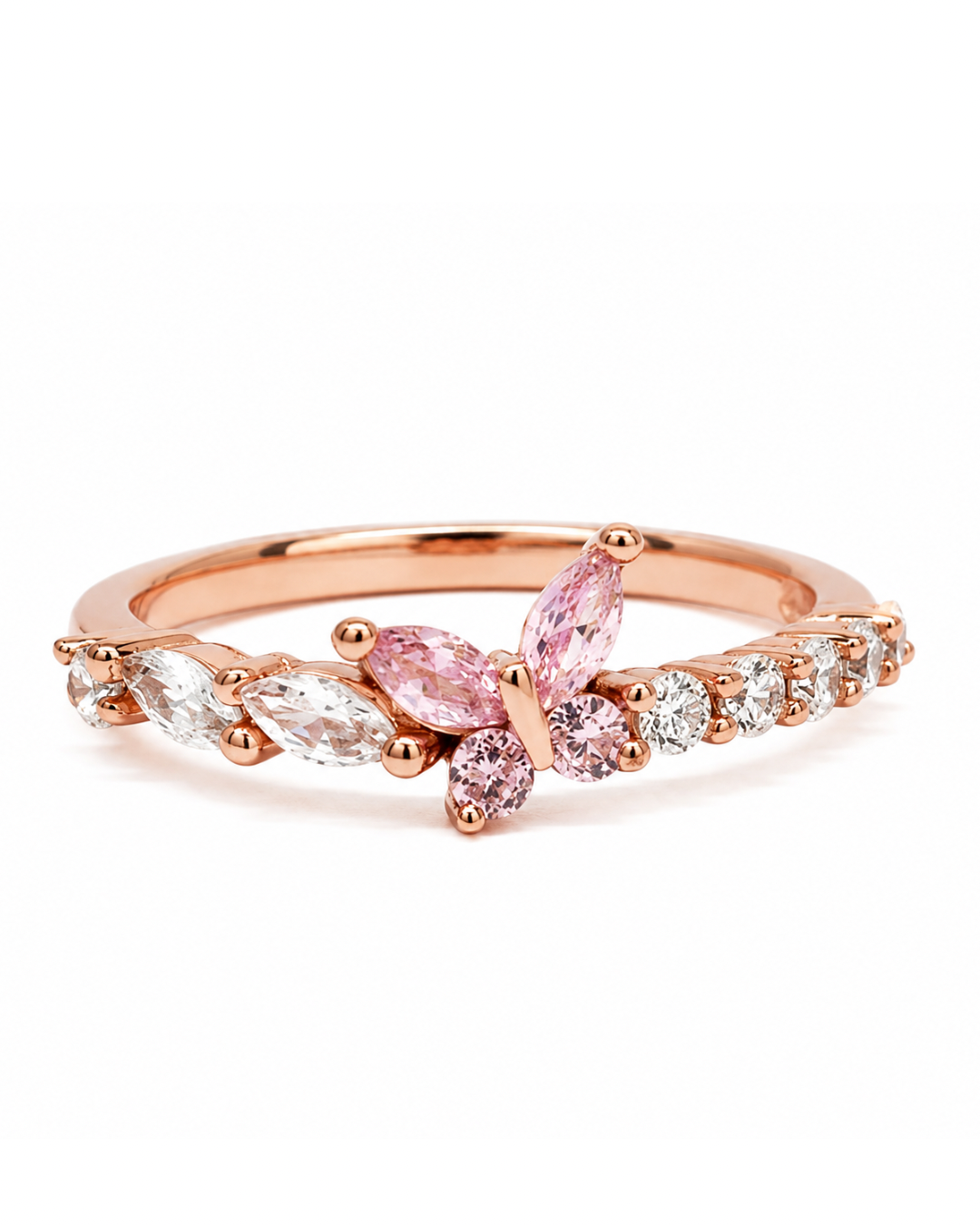 Dreamy Butterfly Rose Gold Ring
