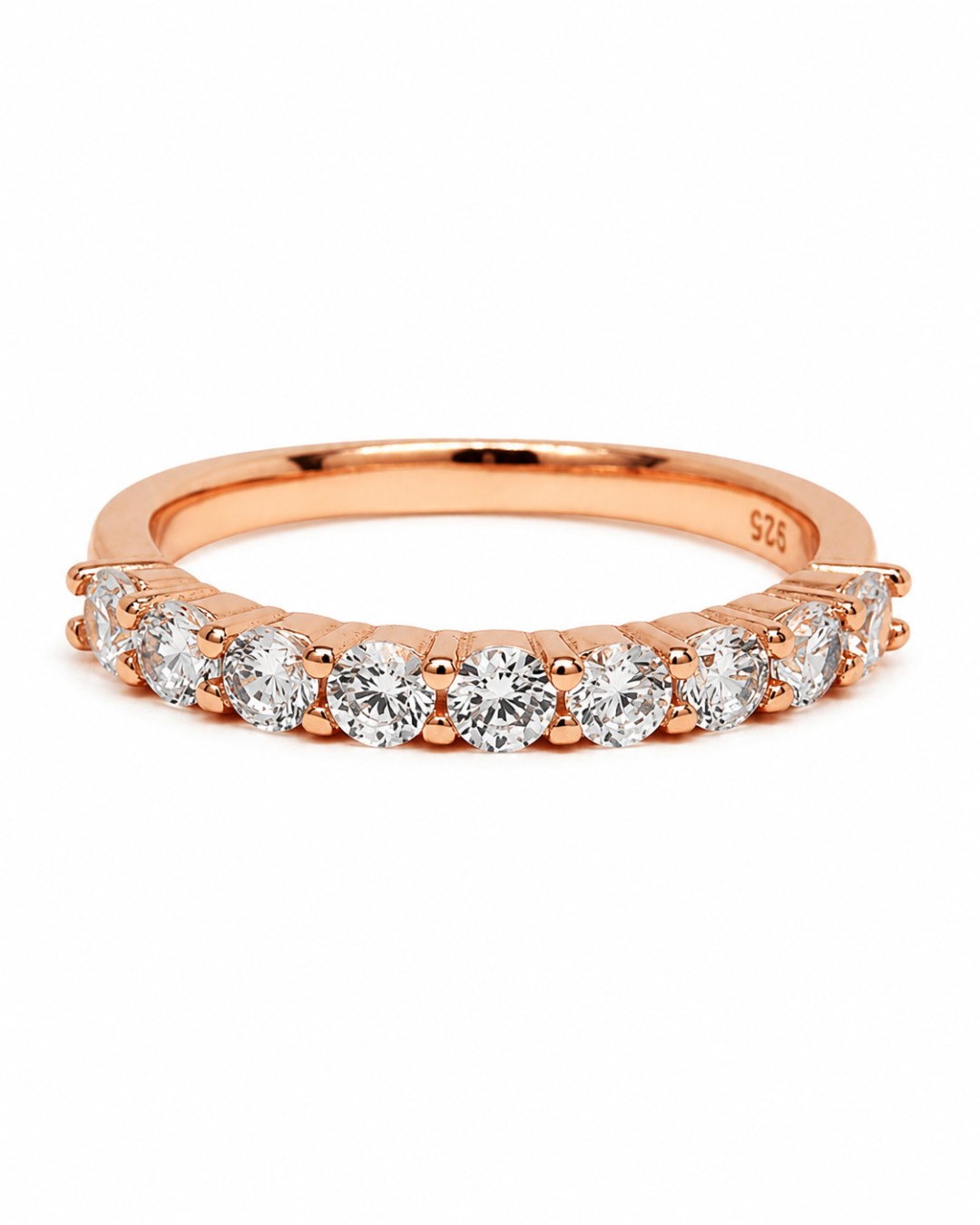 Classy Round Eternity Rose Gold Ring