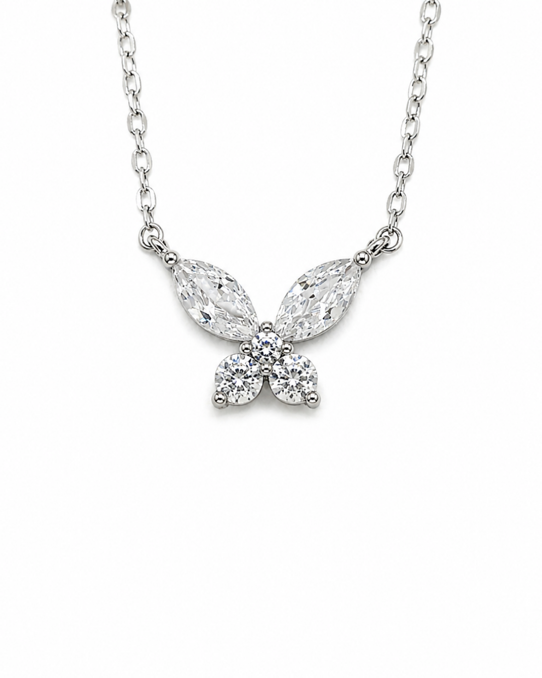 Butterfly Charm Silver Necklace