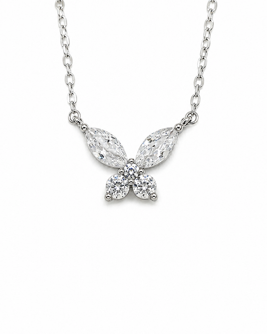Butterfly Charm Silver Necklace