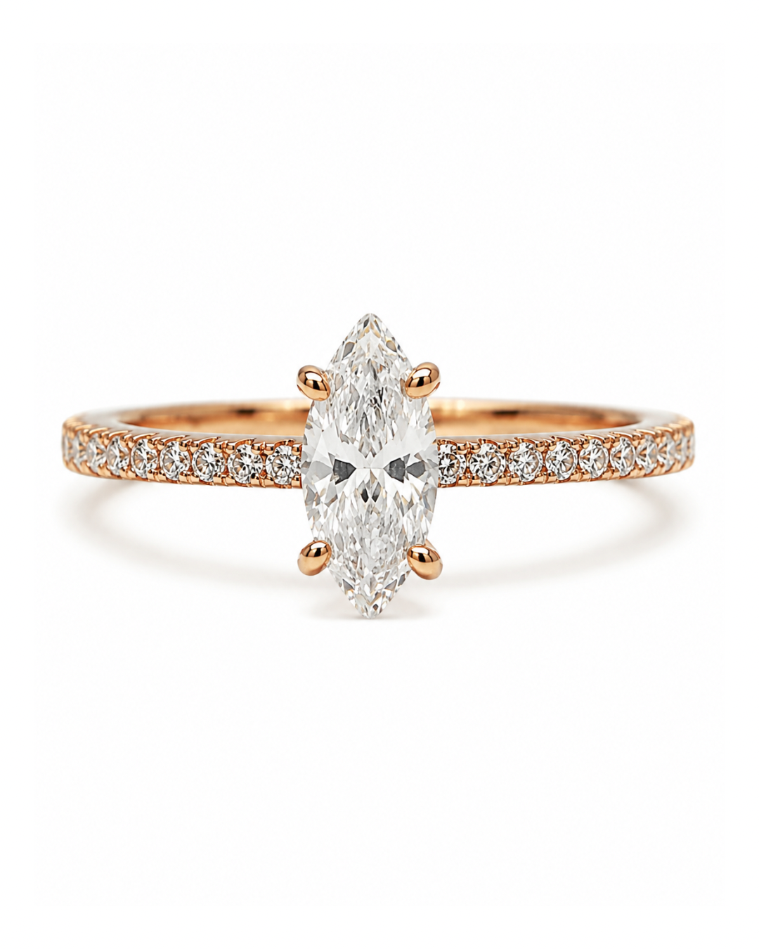 Dainty Marquise Rose Gold Ring
