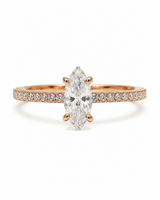 Dainty Marquise Rose Gold Ring