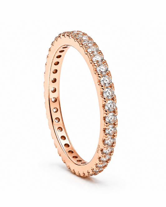 Sleek Eternity Rose Gold Band