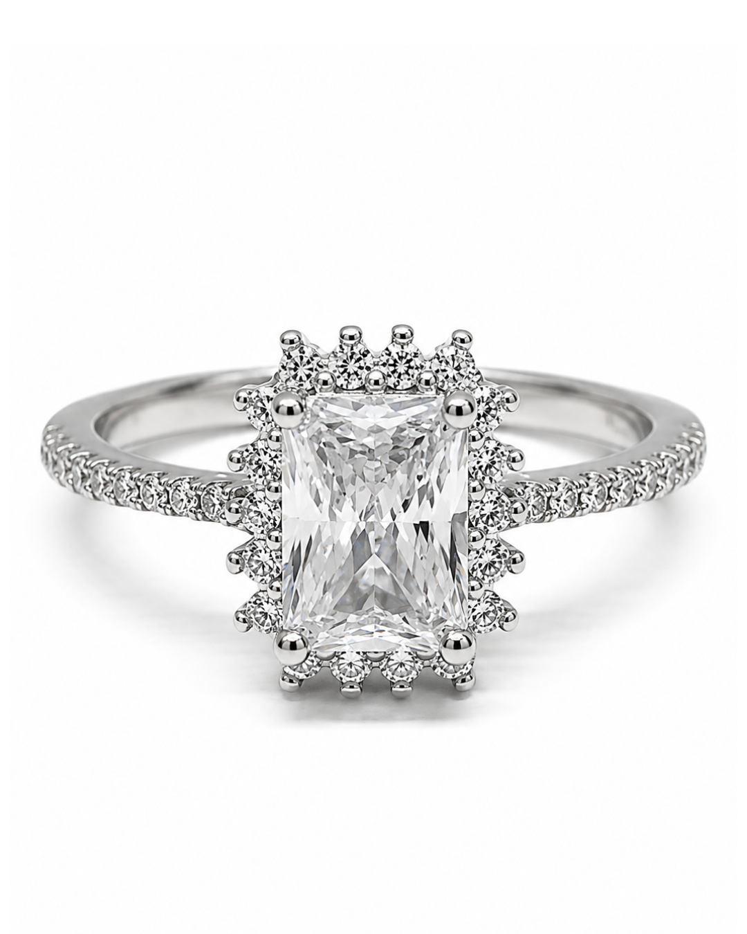 Halo Radiant Silver Ring
