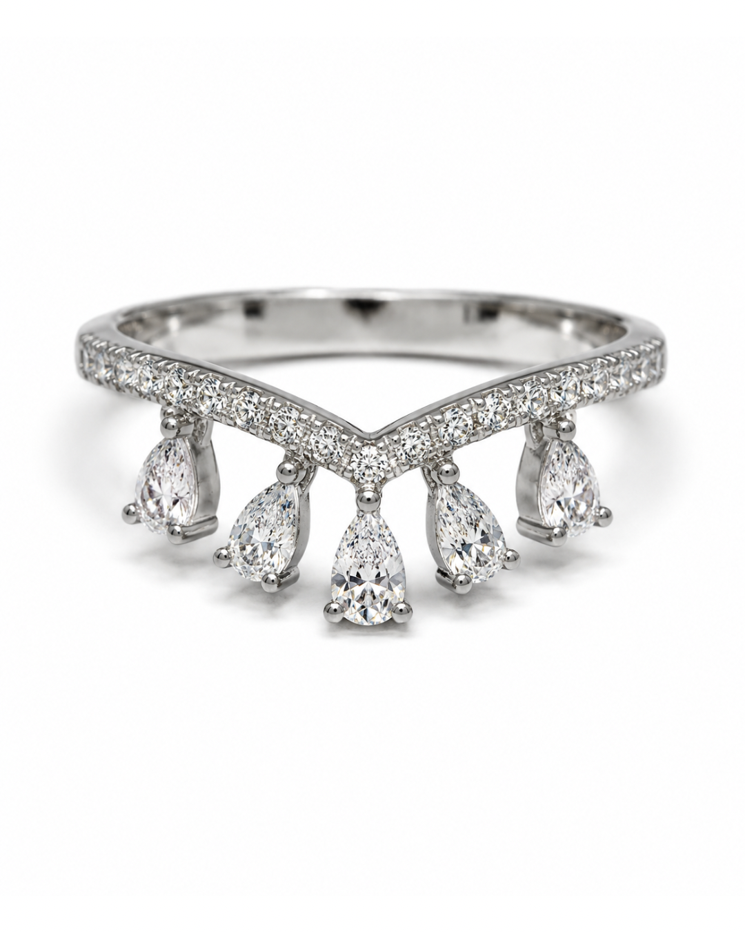 Rio Pear Crystal Ring