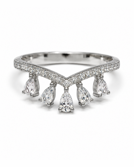 Rio Pear Crystal Ring