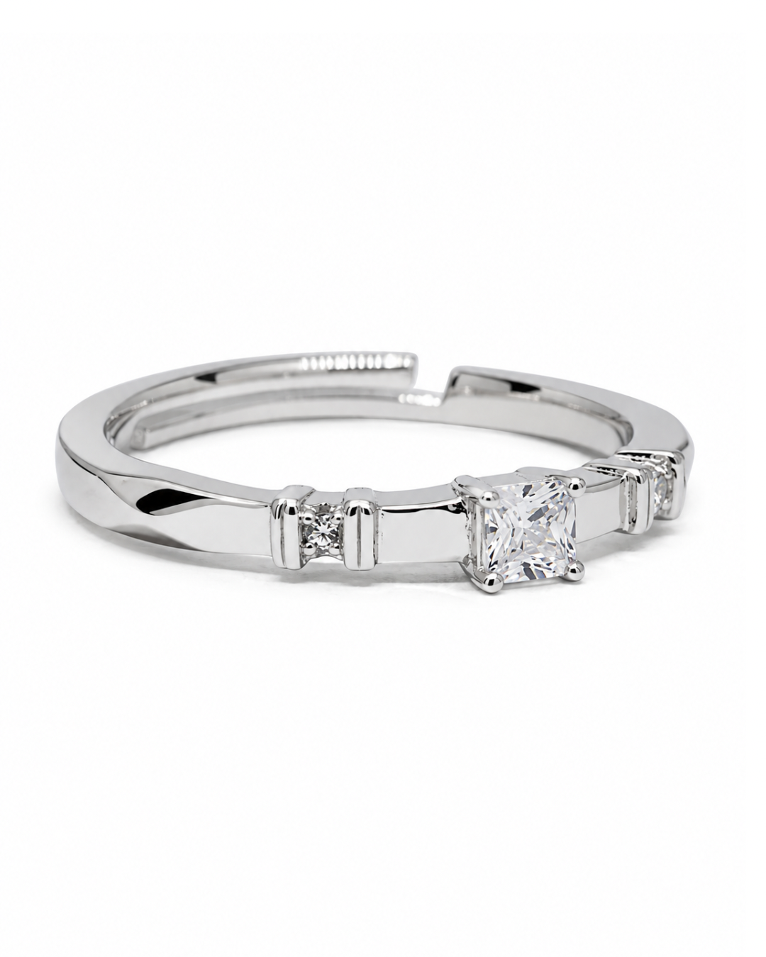 Princess Cut Dainty Ring