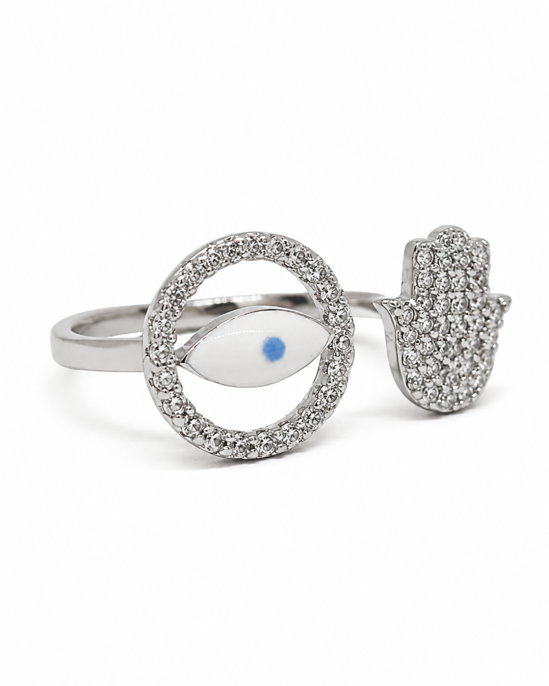 Evil Eye Studded Ring