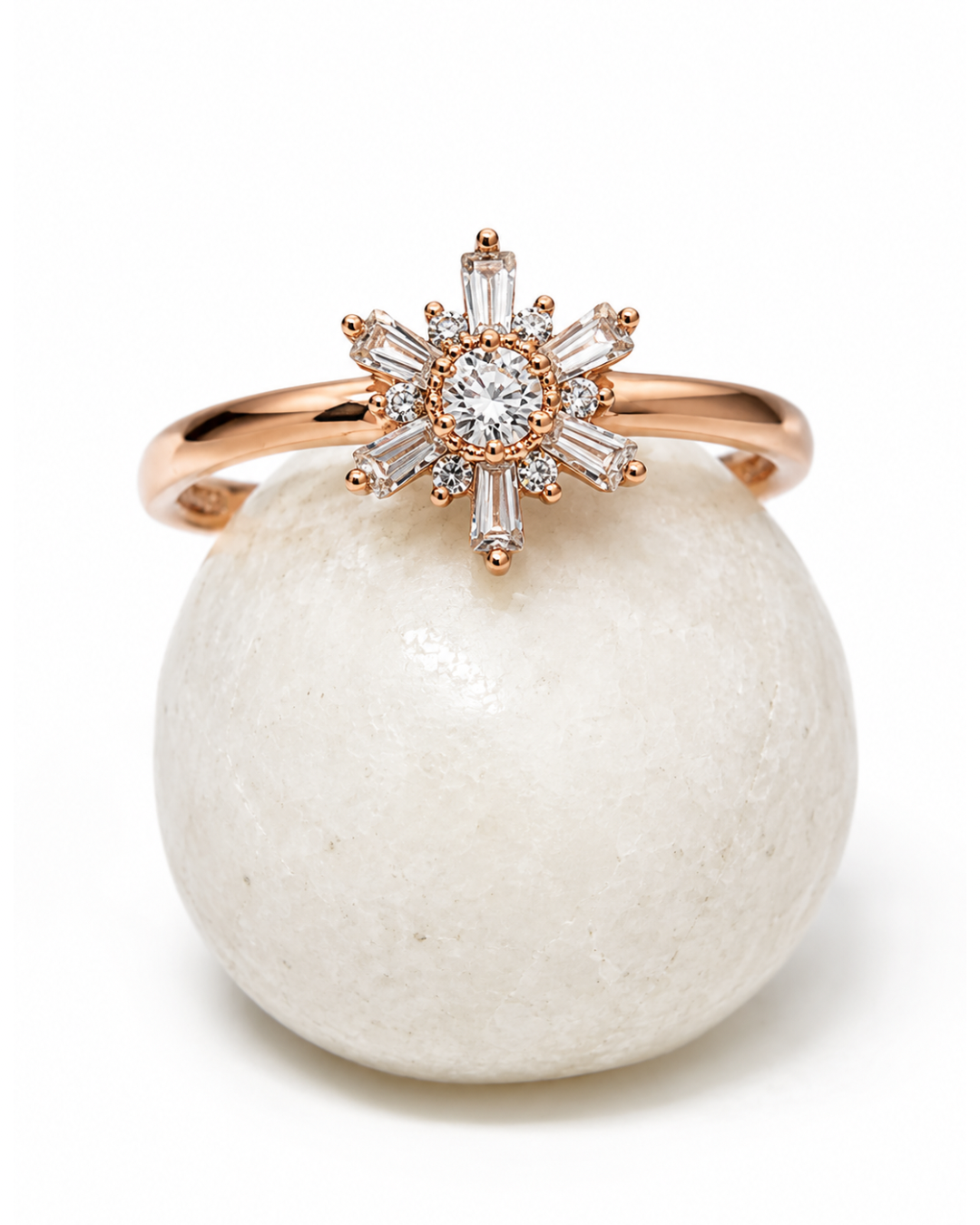 Baguette Rose Gold Ring