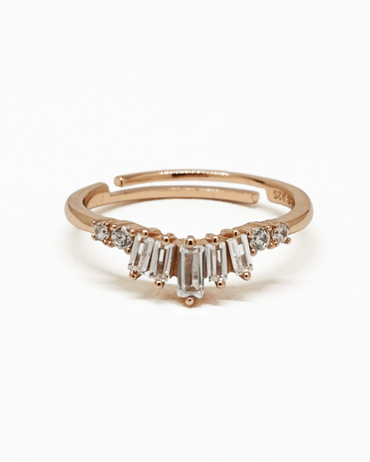 Dainty Baguette Rose Gold Ring