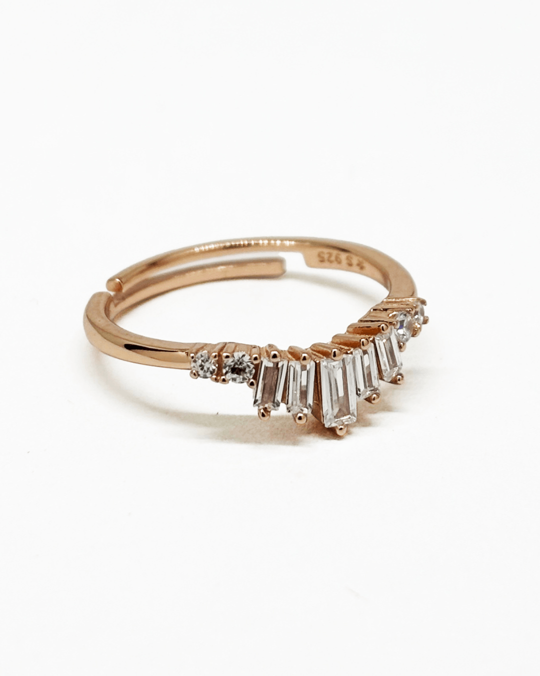 Dainty Baguette Rose Gold Ring