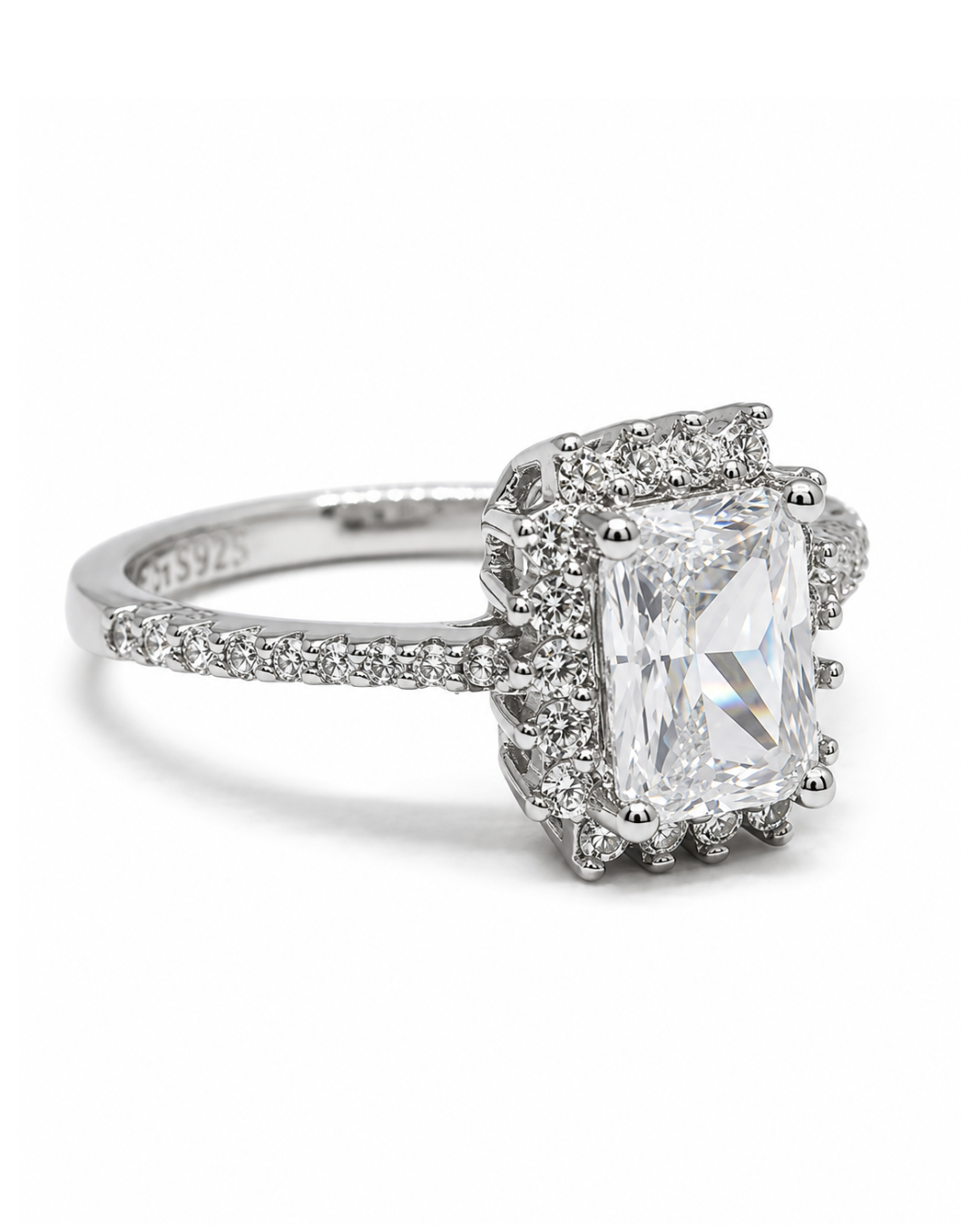Halo Radiant Silver Ring