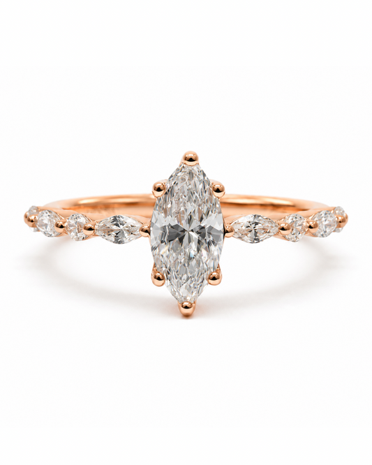 Marquise Dupe Rose Gold Ring